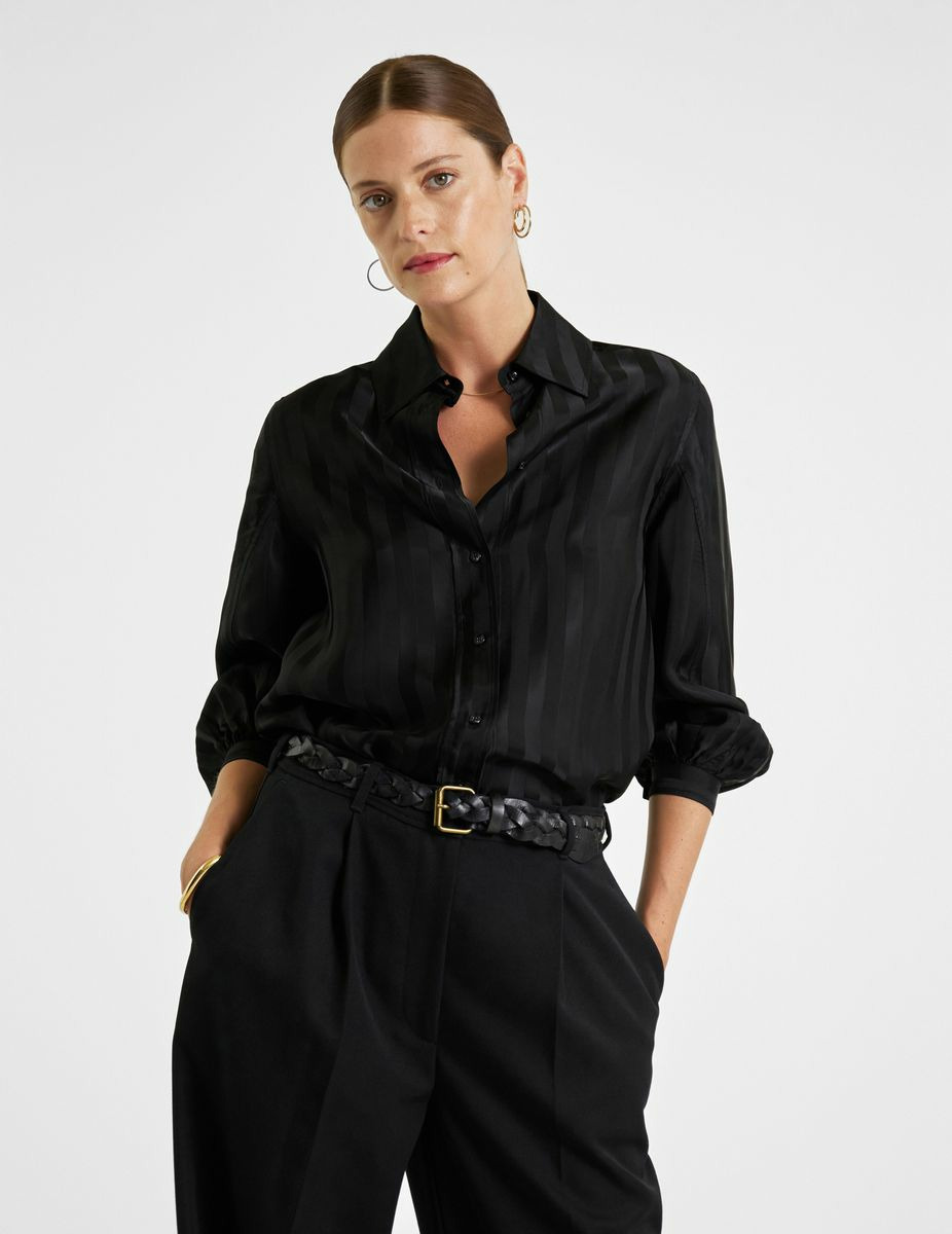 Chemise Emma rayée noire