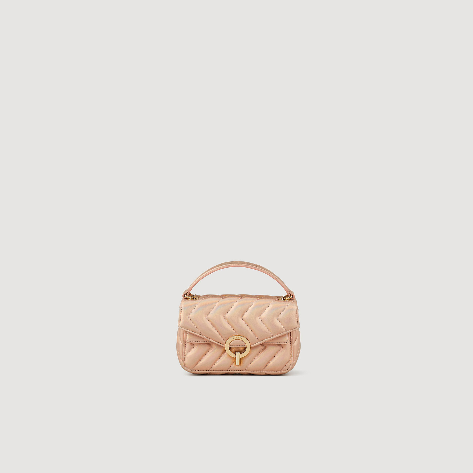 Mini sac YZA en cuir irisé matelassé