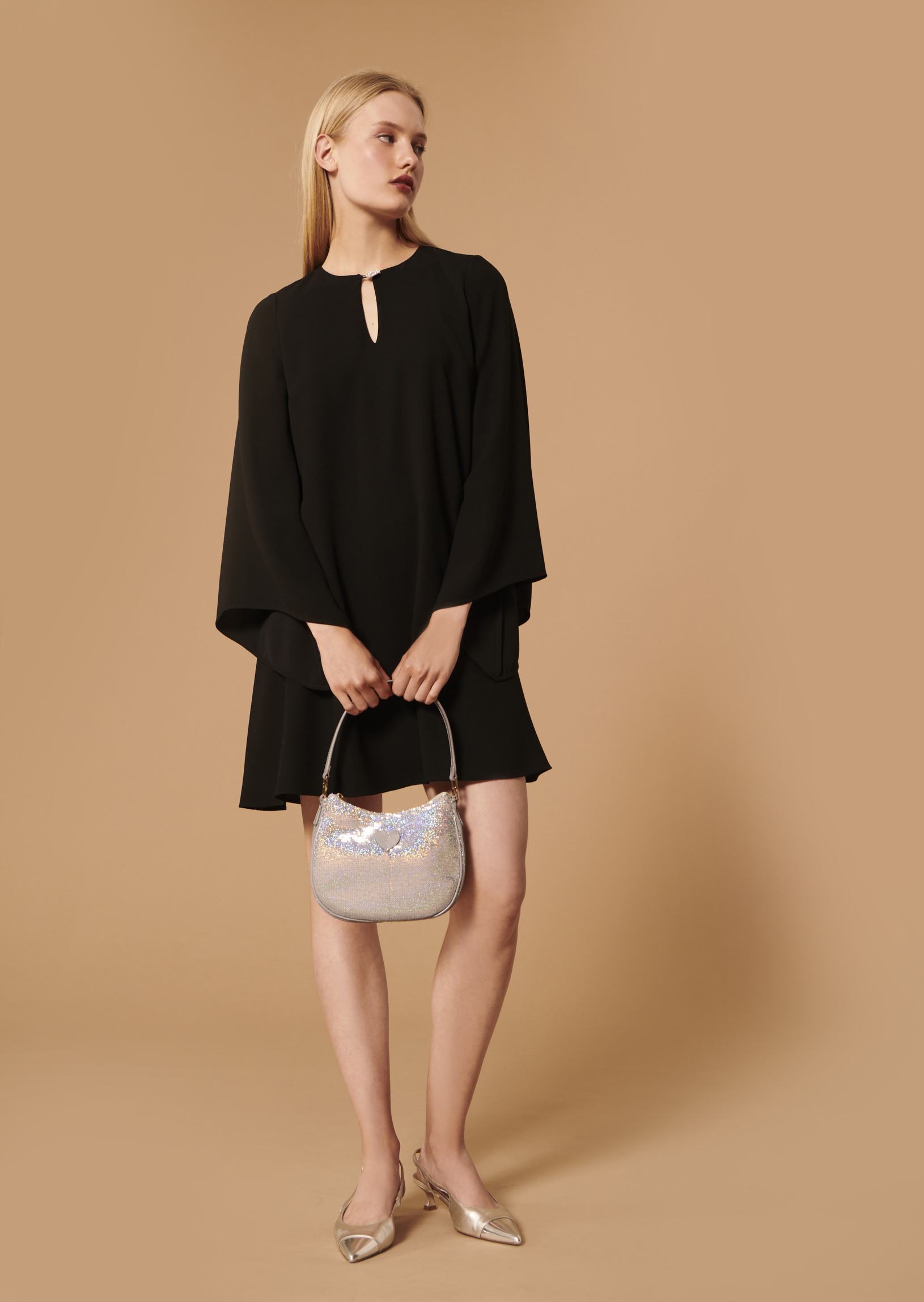 Robe Raonie-Noir en Polyester