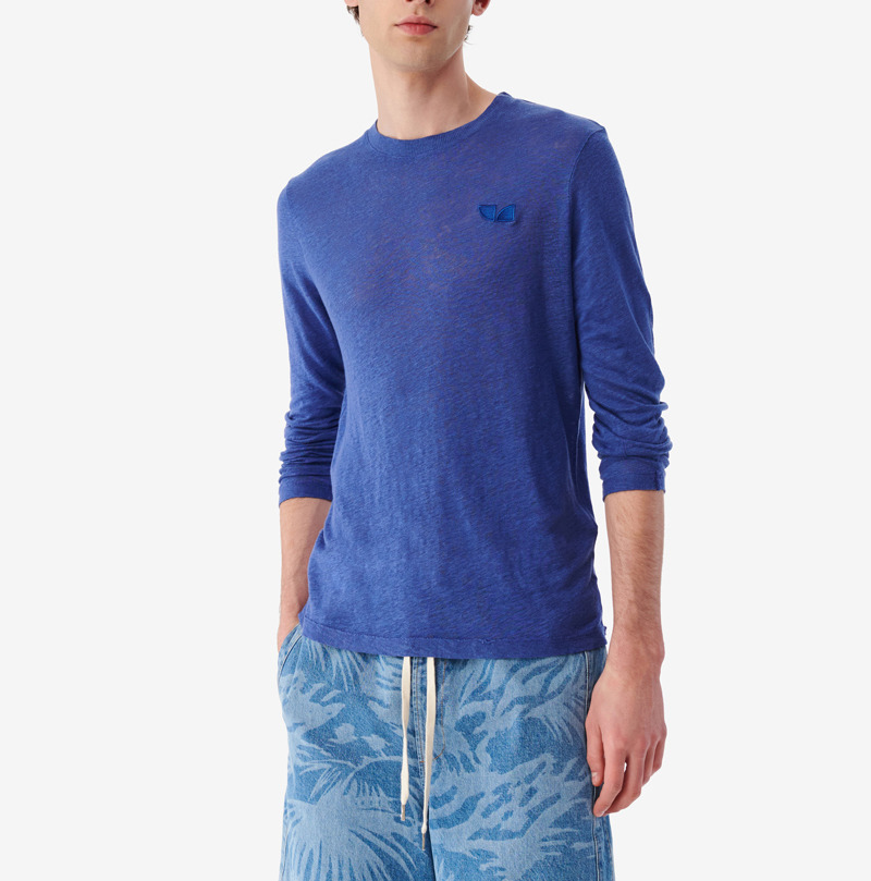 T-Shirt En Lin Col Rond Thiaro