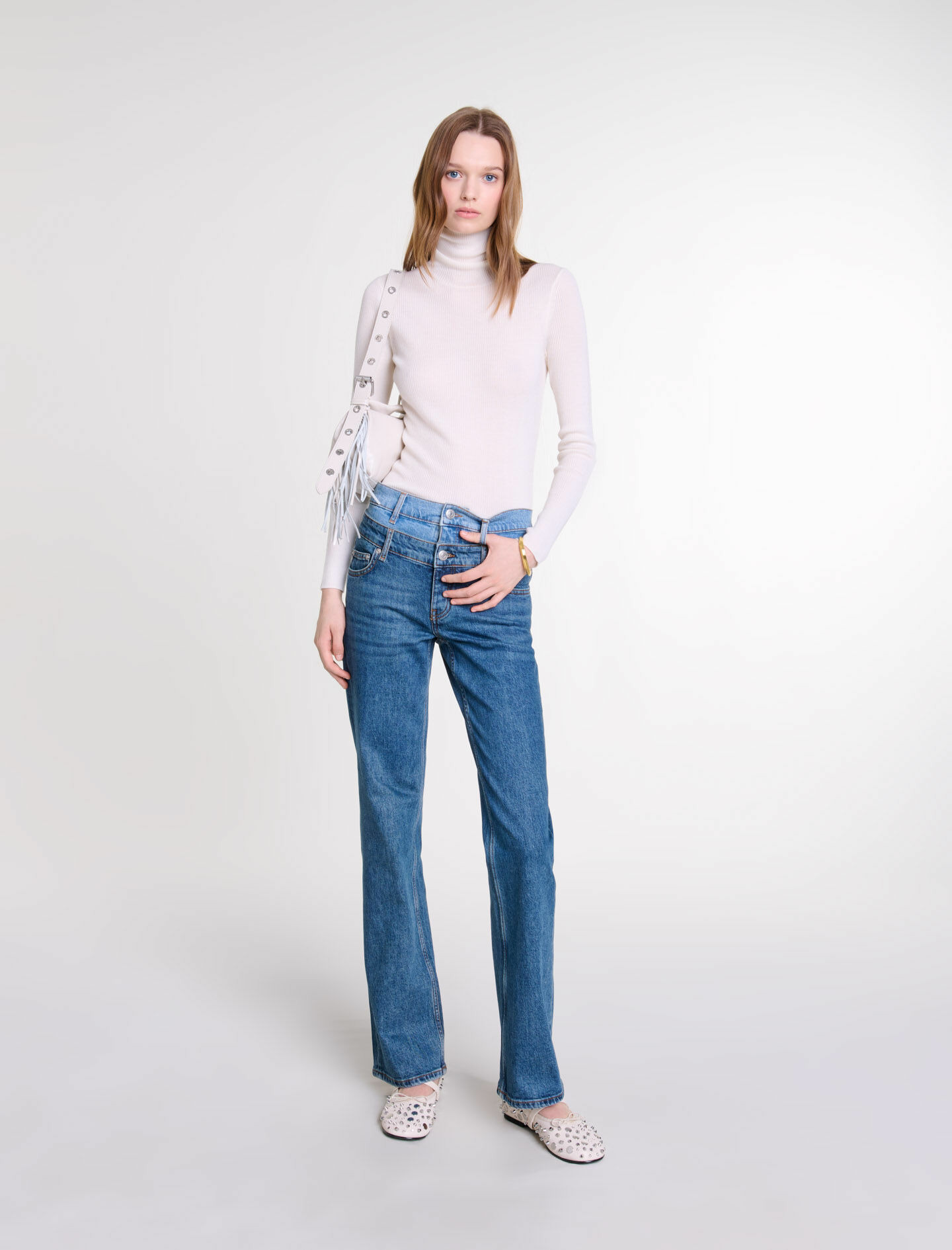 Jean double ceinture