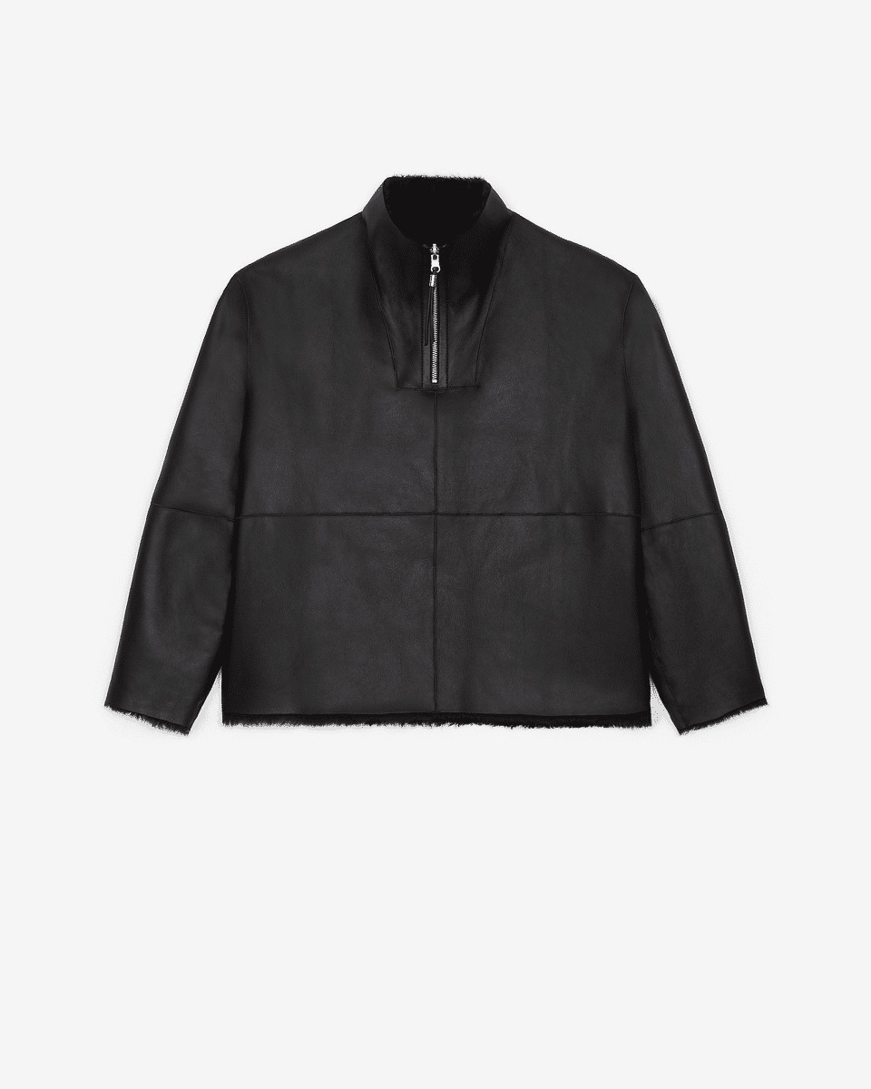 Veste Col Montant En Cuir Anja