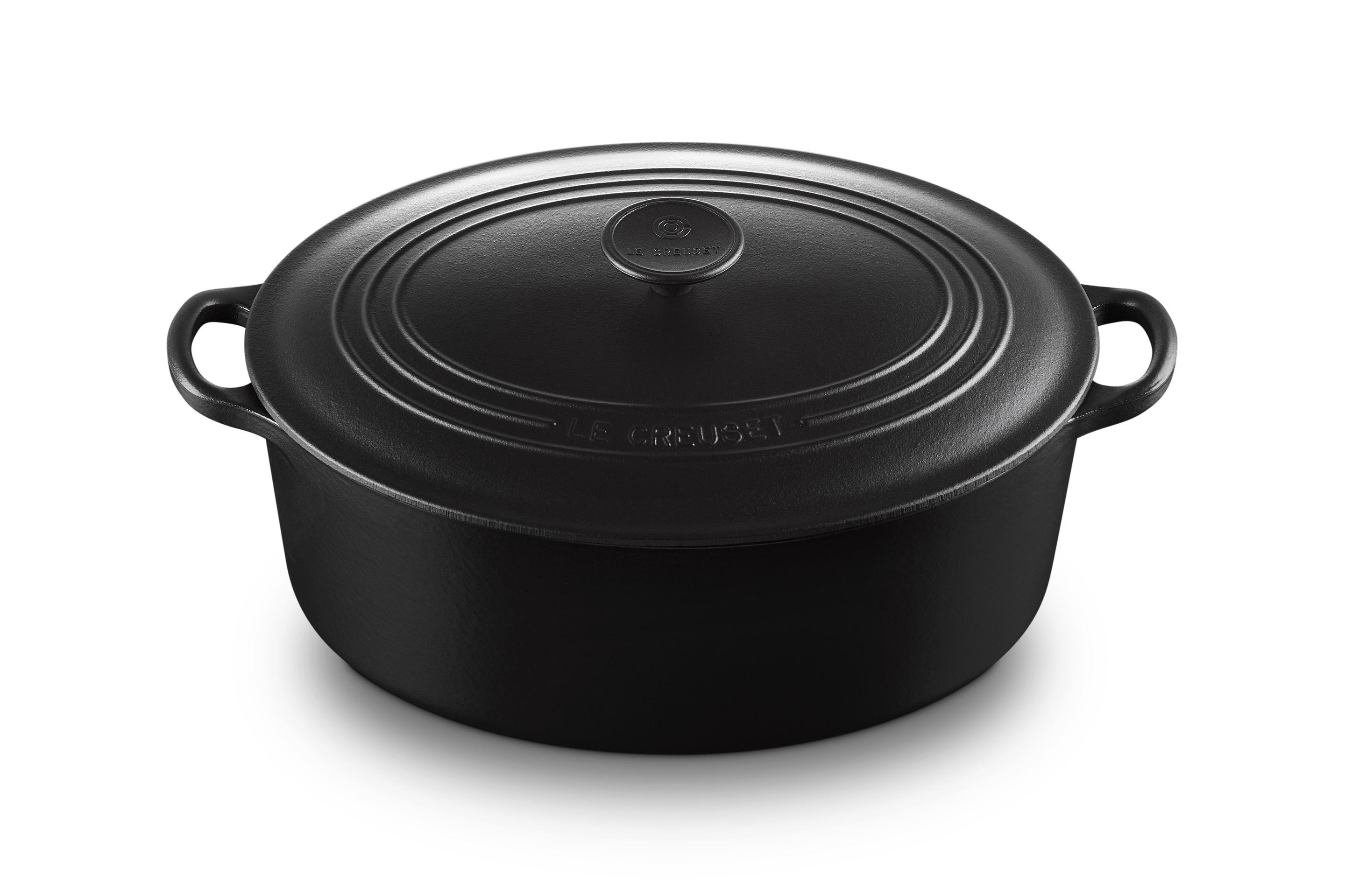 Cocotte ovale 31cm en fonte émaillée noire*