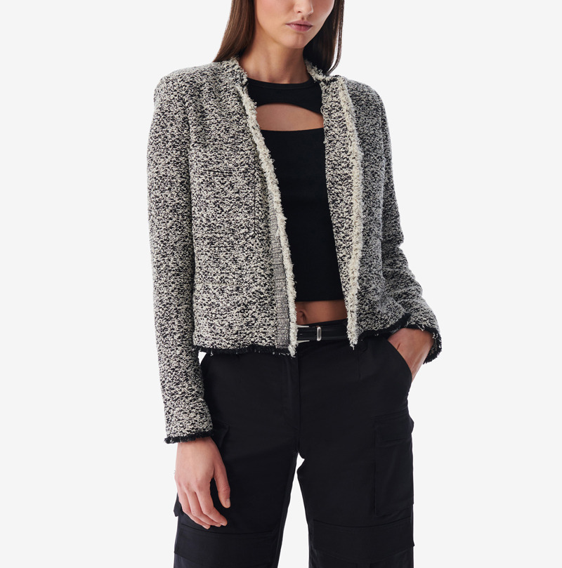 Veste Frangée En Tweed Hazela