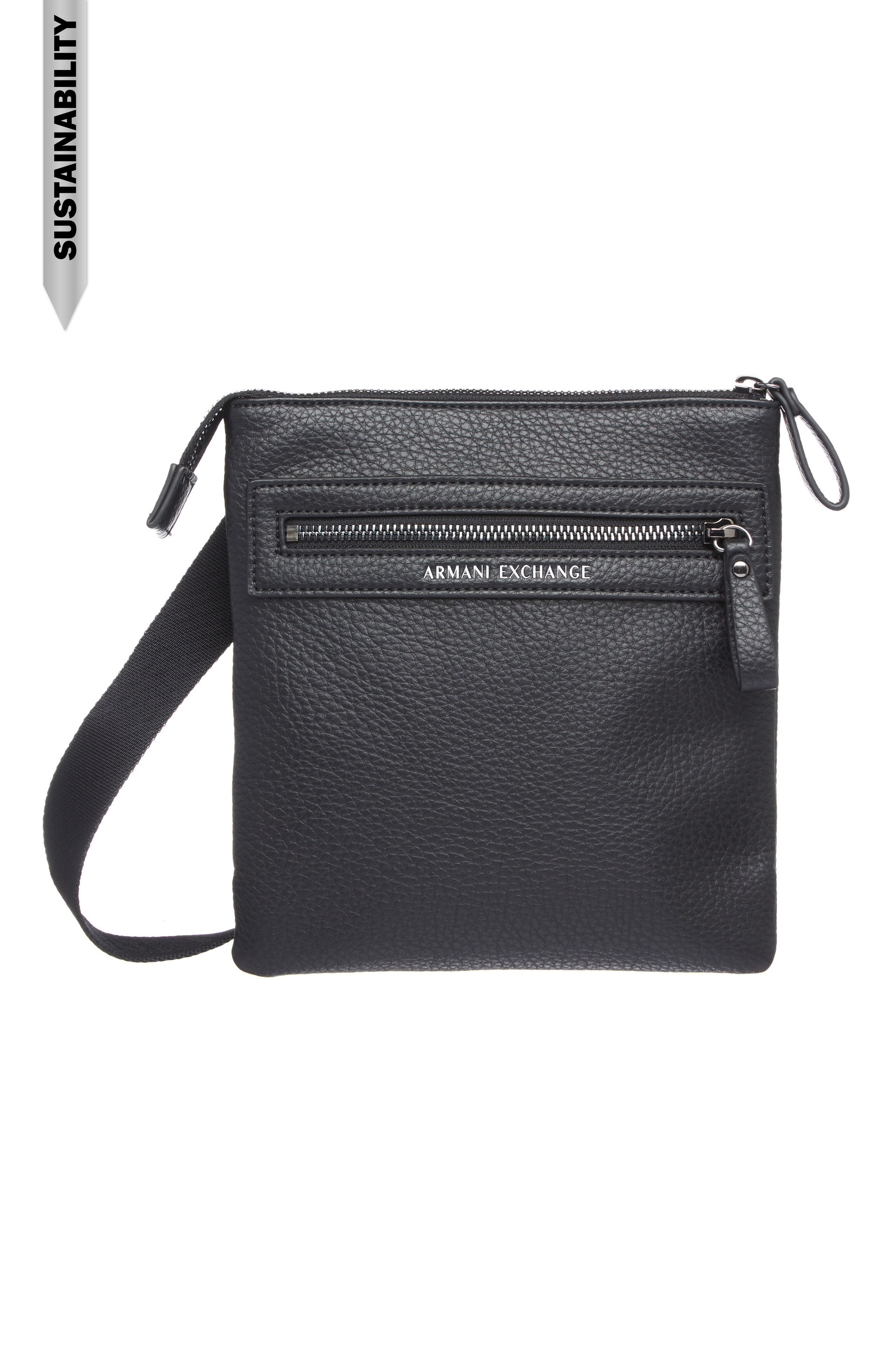 Sac bandoulière plat pour homme - nero