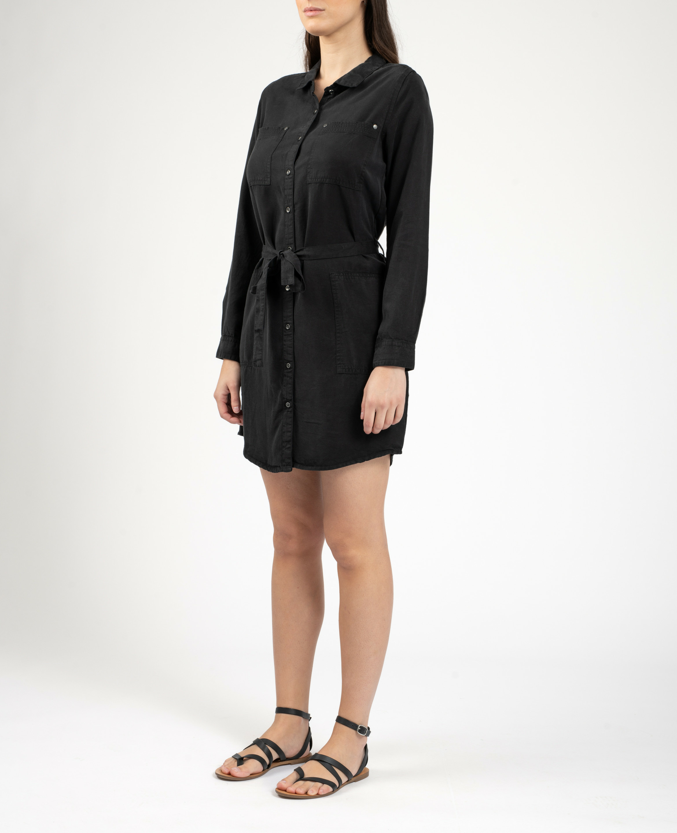 Robe chemise ceinturée