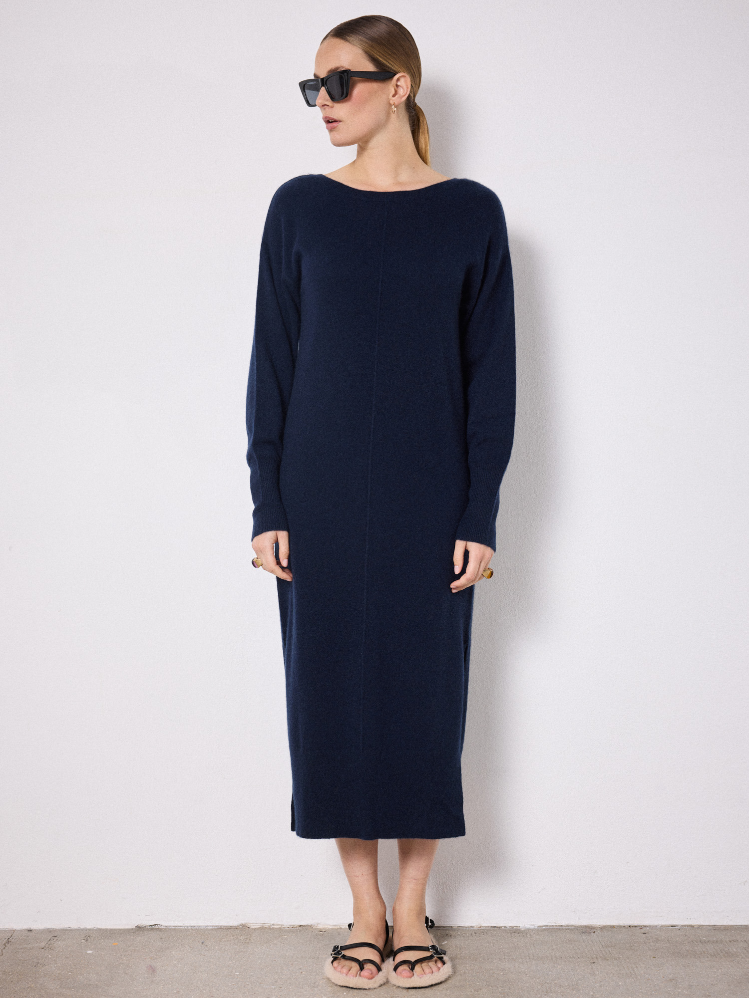 Robe cachemire Tessa MARINE