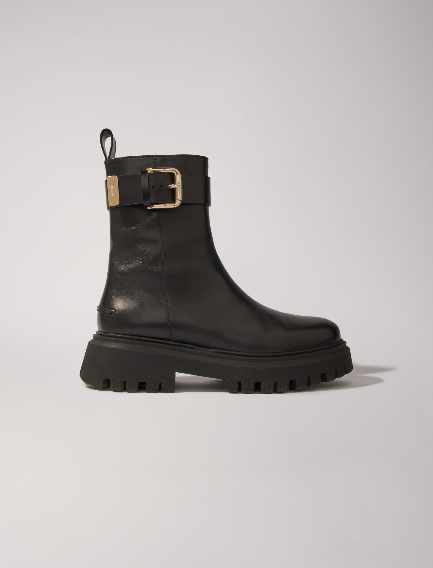 Bottines en cuir à boucle