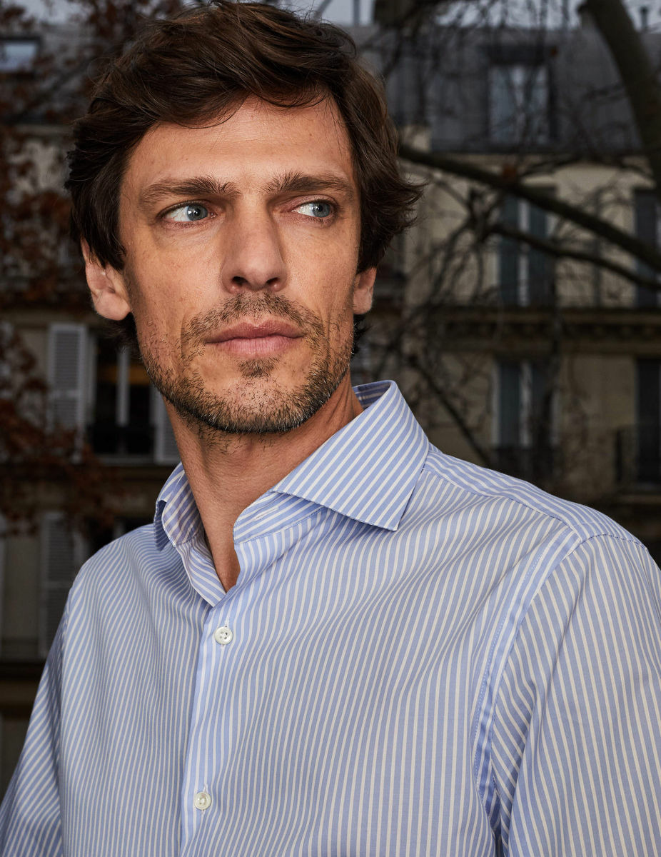 ITAPSAJ RAYURES TWILL BLEU