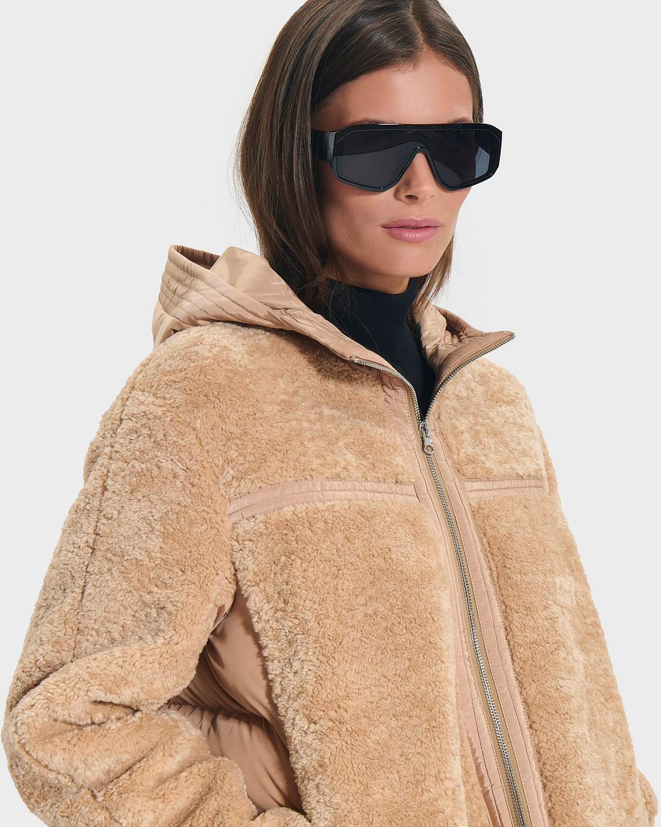 Manteau Maud Camel en Polyester