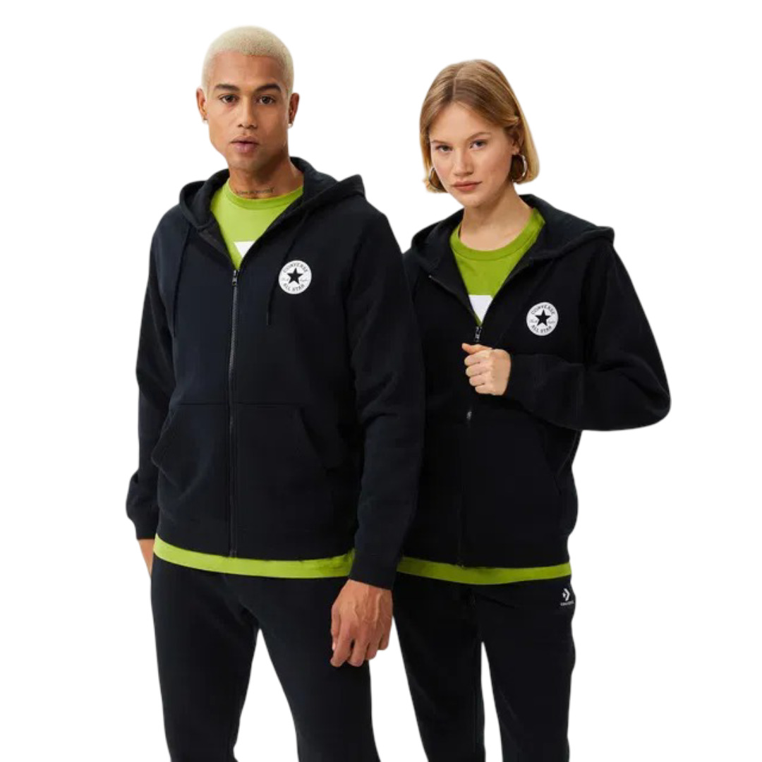 Chuck Patch Screen Print Hoodie Obsidian