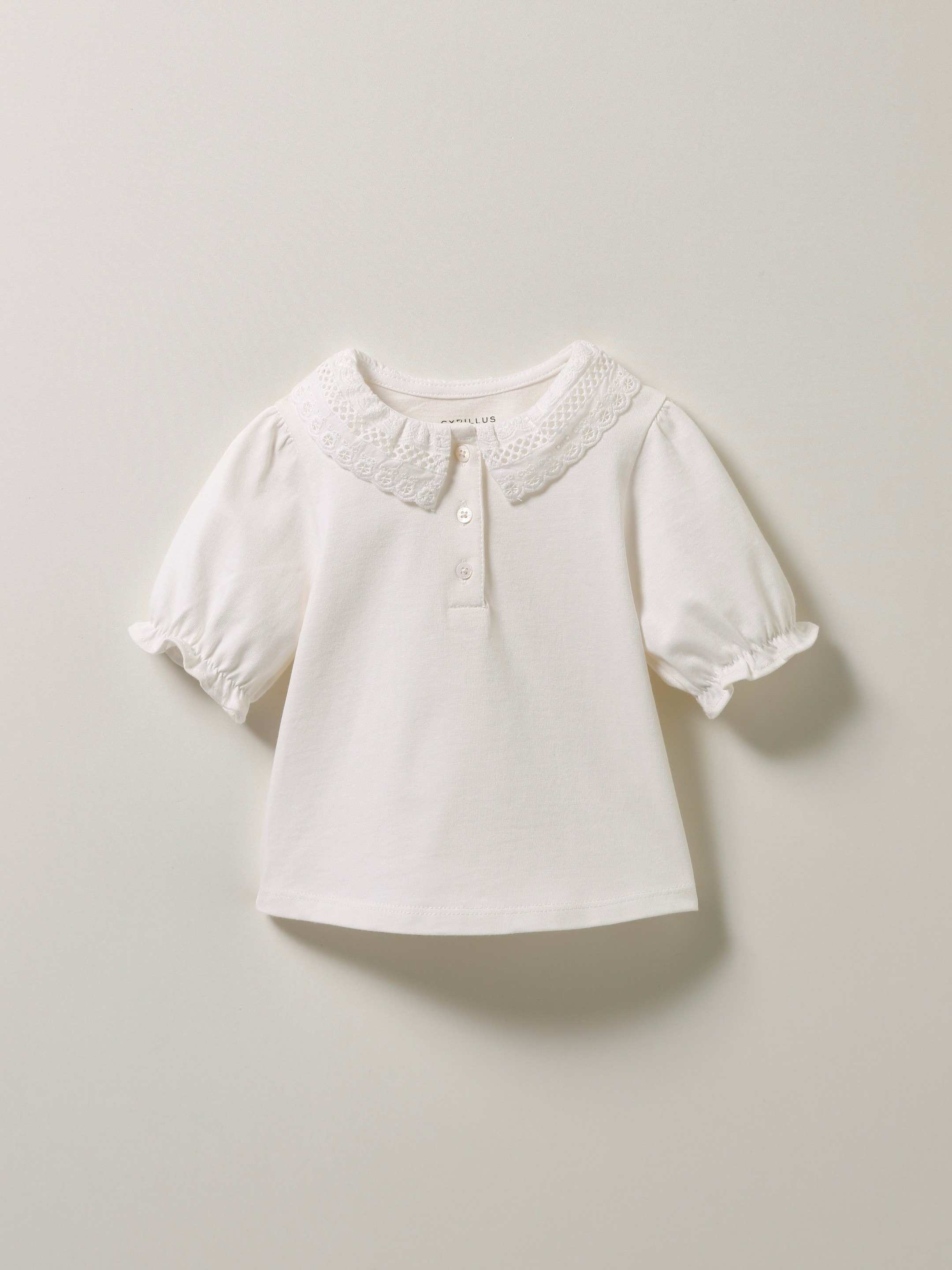 T-SHIRT  COL BRODERIE