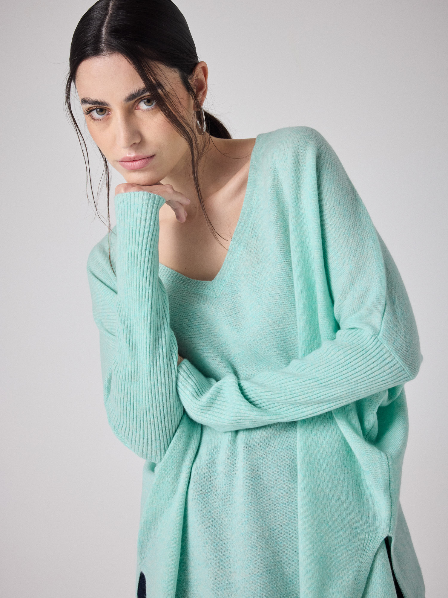 Pull poncho cachemire Faustine ICE