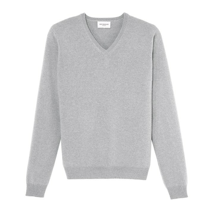 Pull V ajusté - Homme - GIVRE