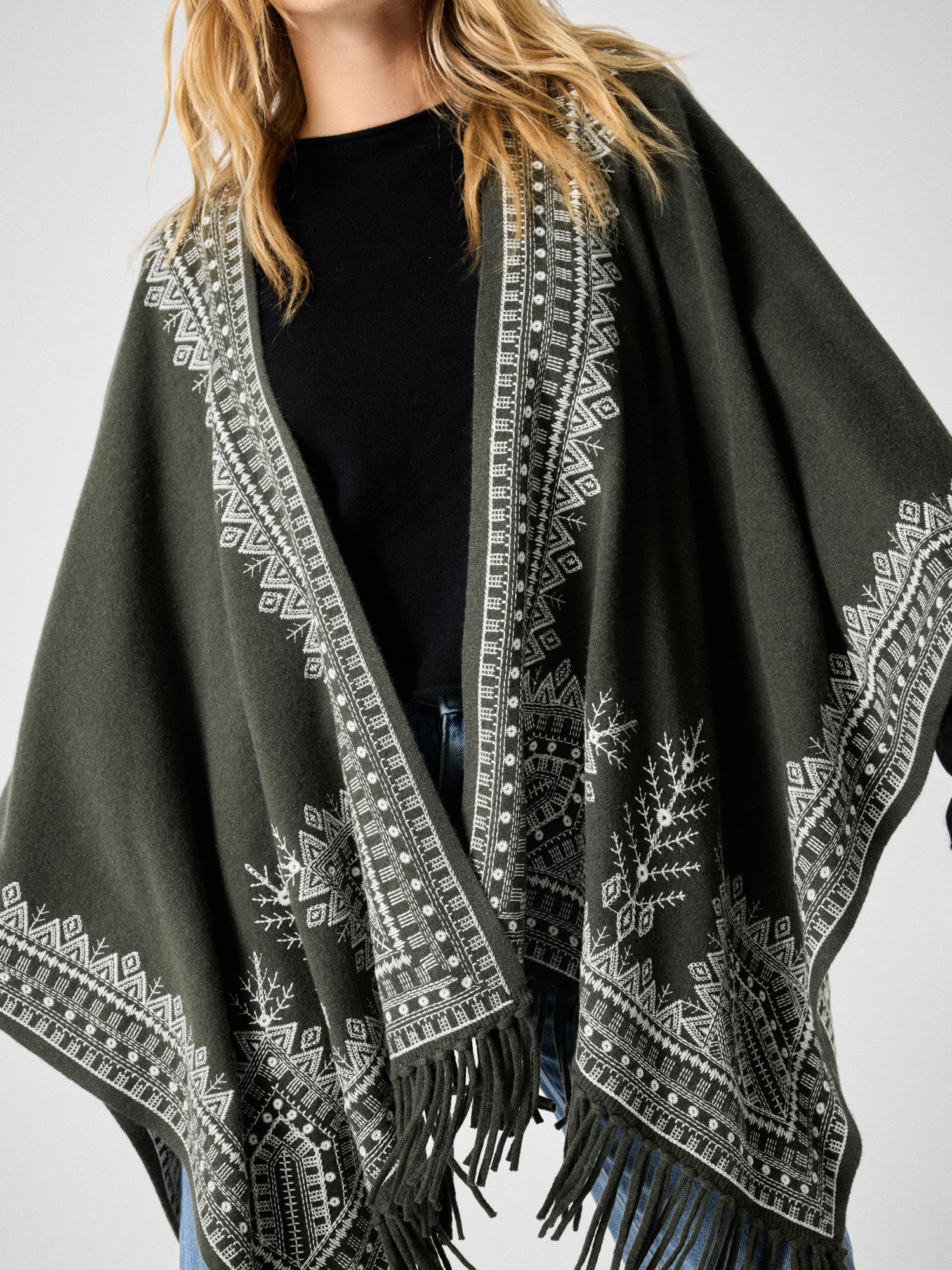 Cape cachemire Tima ASH/ECRU