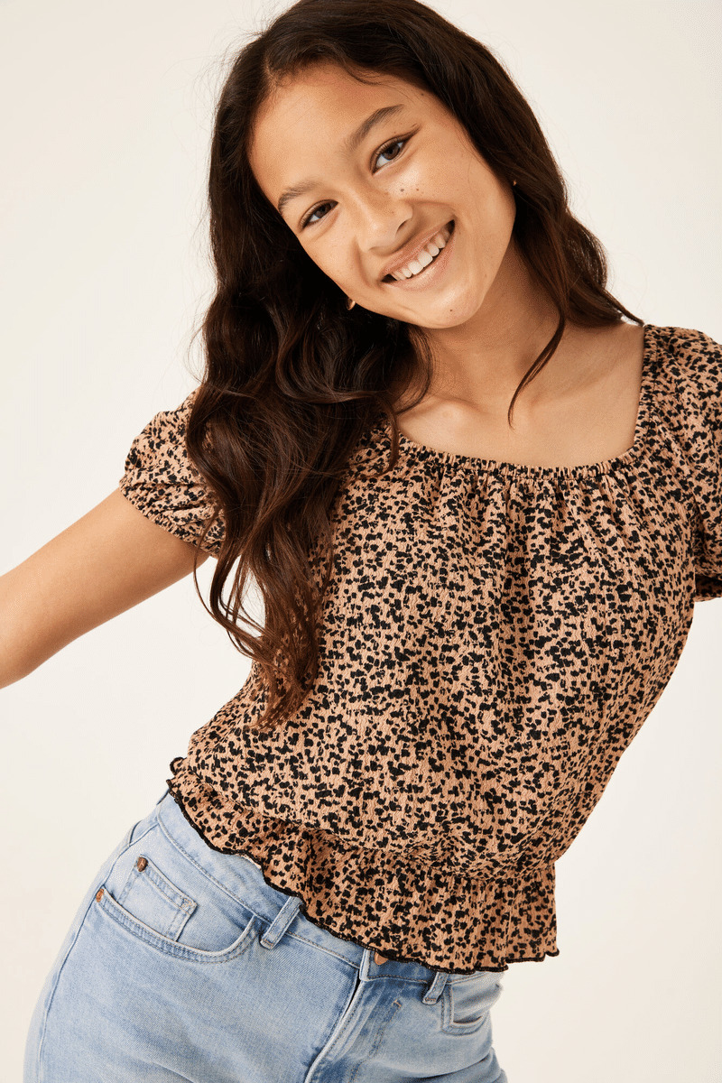 Girls T-shirt Brown