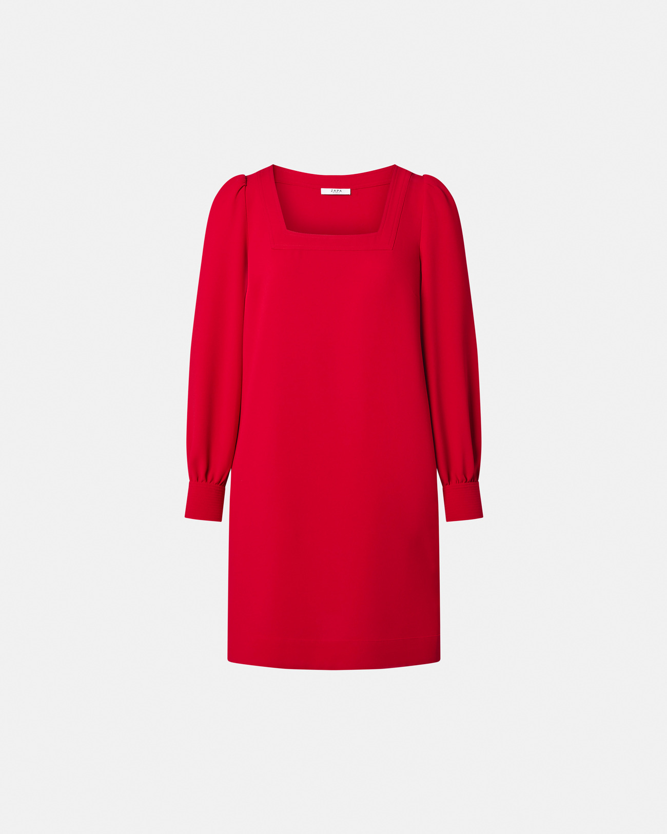Robe courte en crêpe rouge