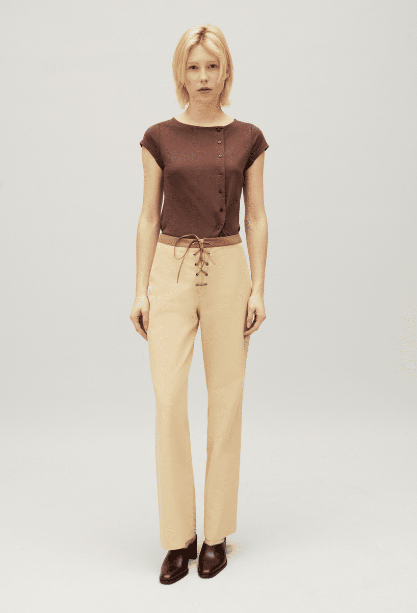 Pantalon lacé bicolore