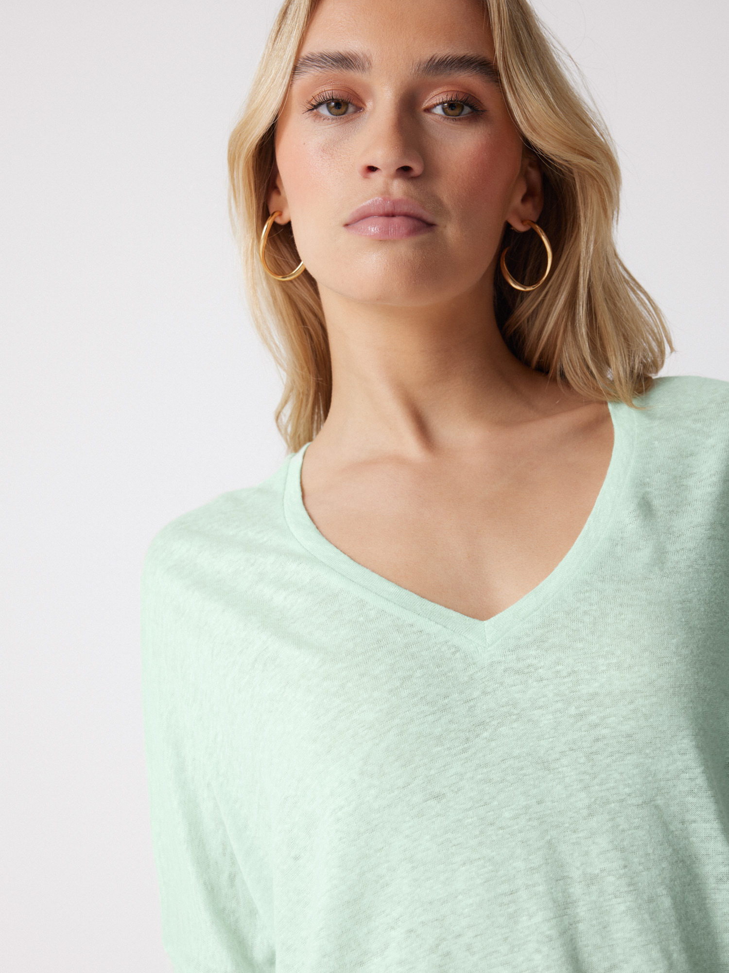 T-shirt lin Emilie CELADON