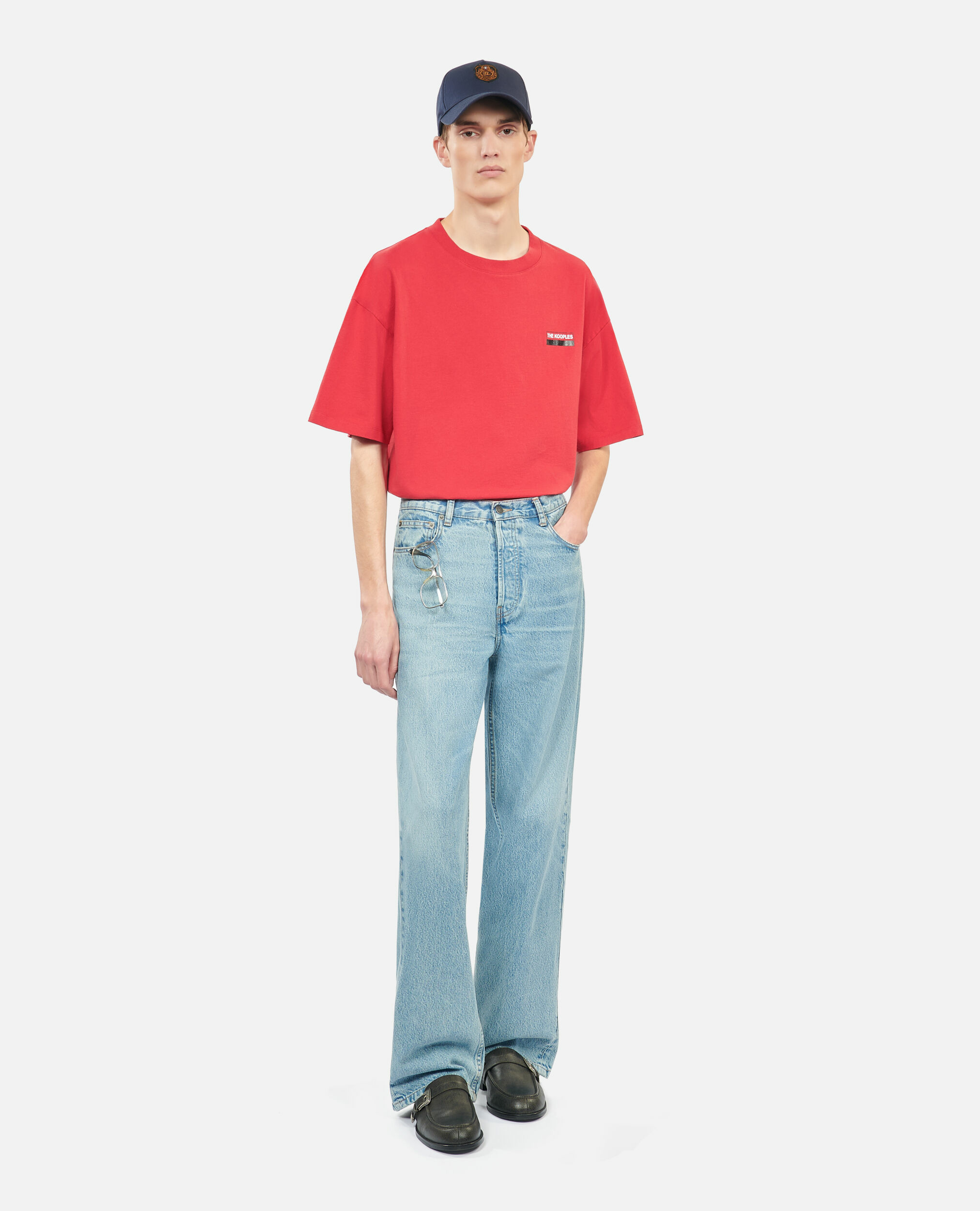 T-Shirt Rouge Sérigraphie 100% Wild Homme