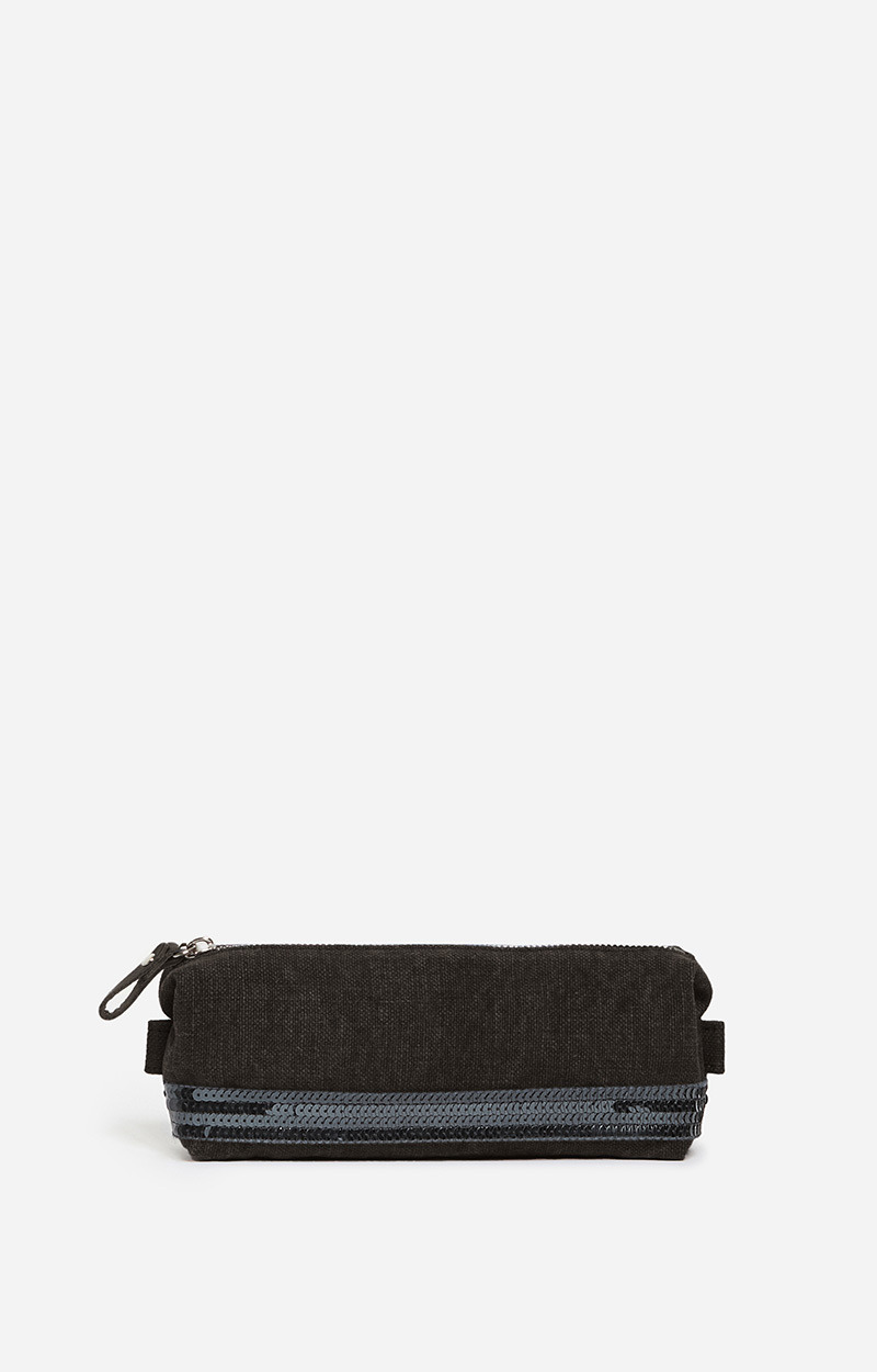 Trousse Ecolier En Lin & Sequins