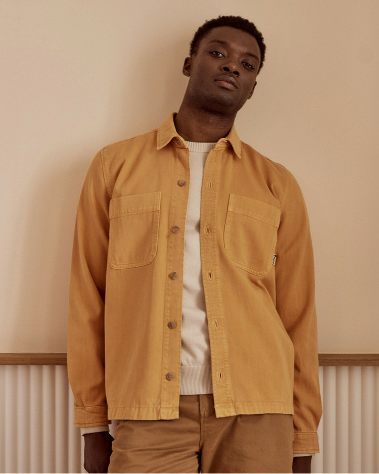 Sur-chemise kaki clair