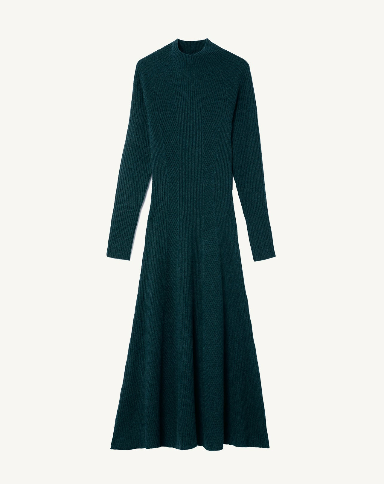 Robe midi à côtes - Femme - VERT ASTEROIDE