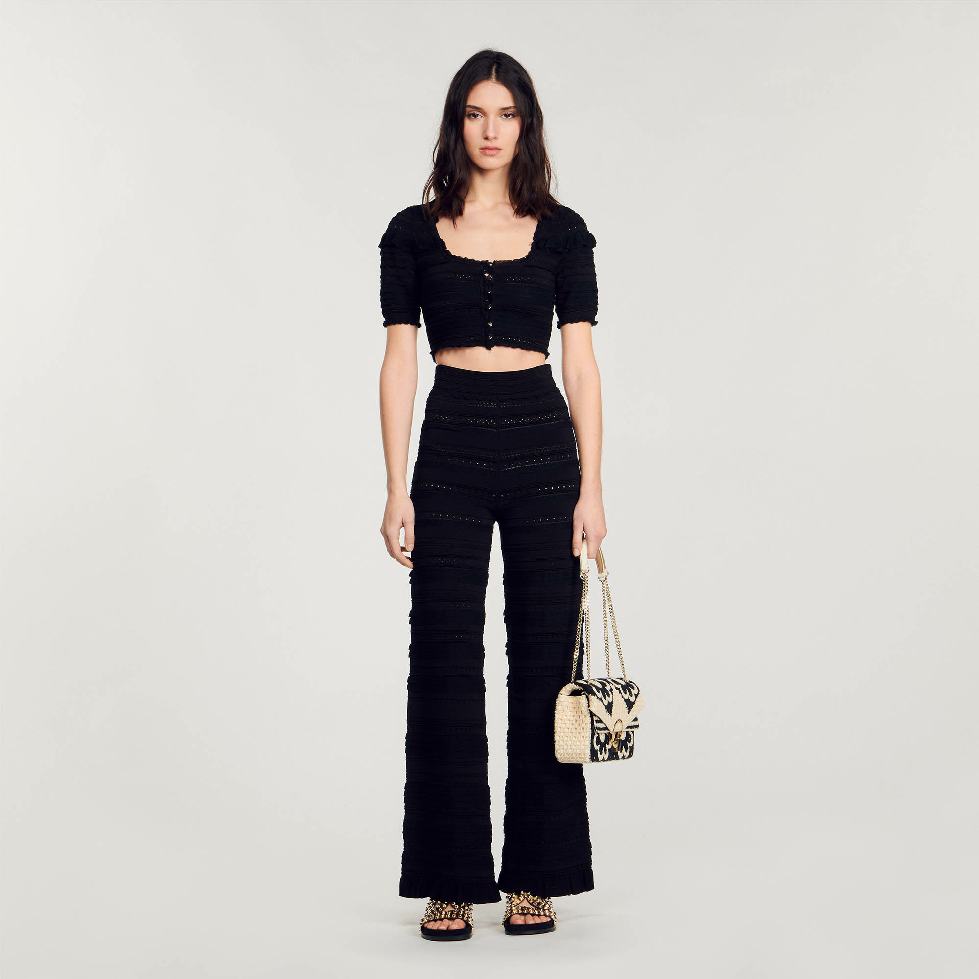 Gilet court en maille
