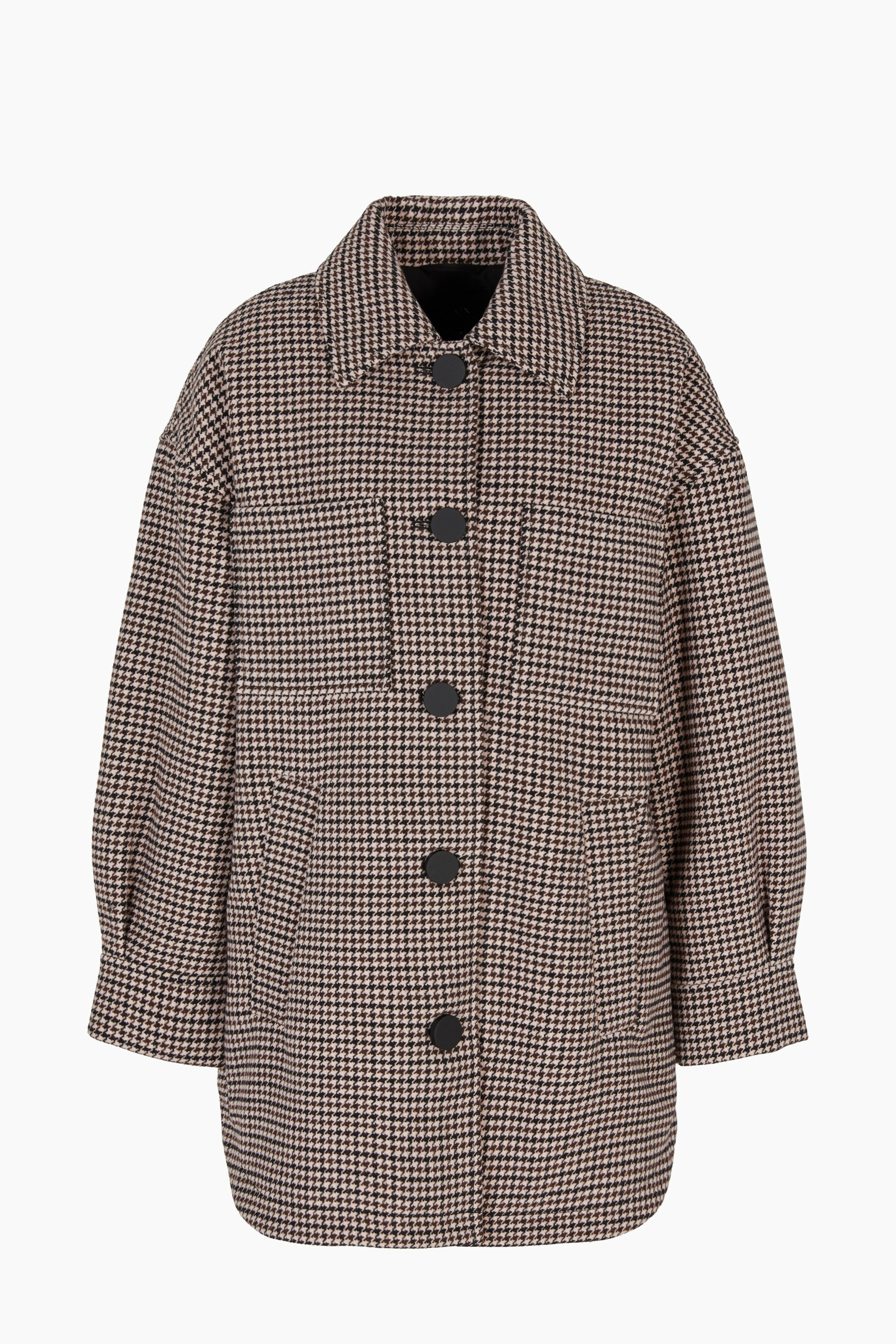 Caban coat-milk/liq/black pied