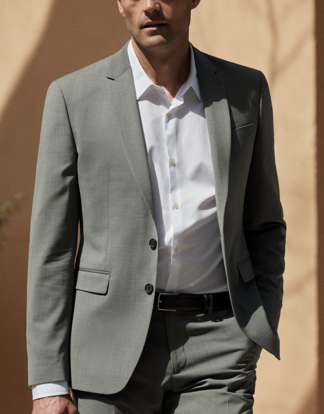 Veste de Costume en laine Jones Gris