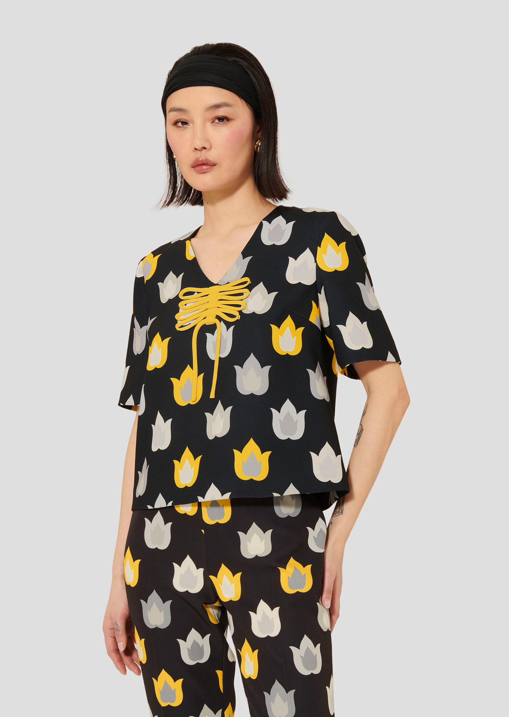 Top Thylane-Charcoal en Polyester