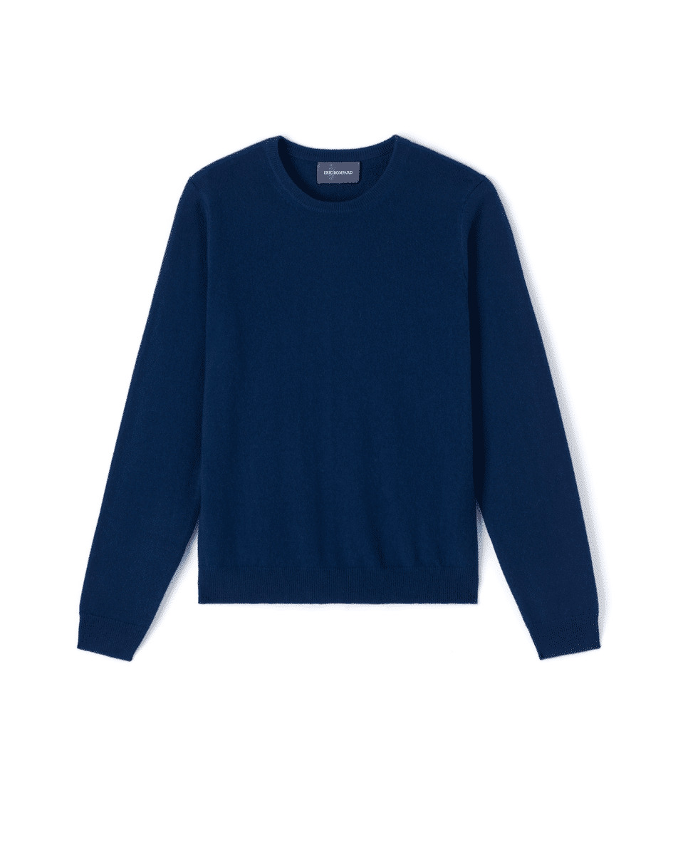 Pull col rond classique - Femme - BLEU PHARE