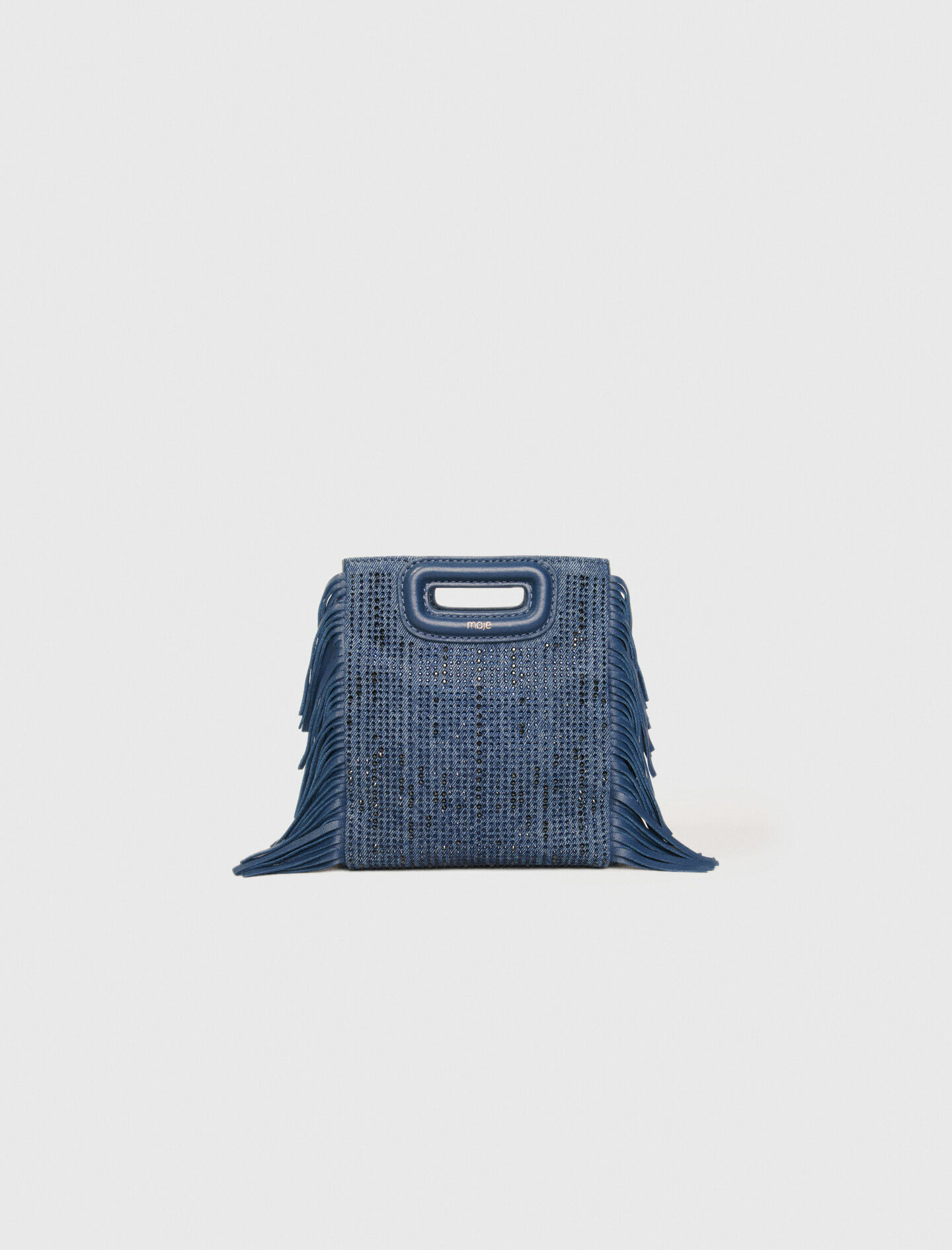 Sac M Mini en denim strassé