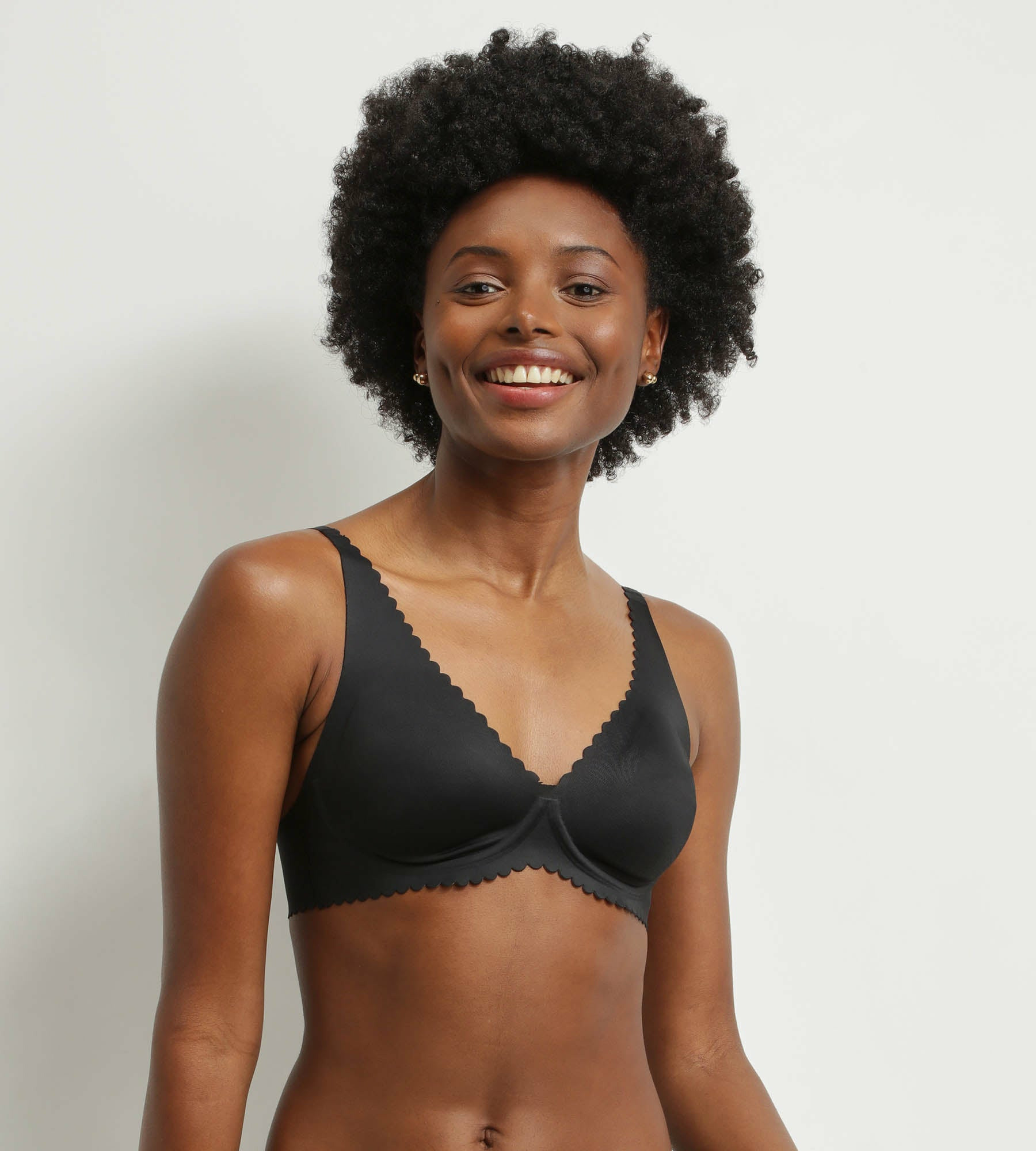 Soutien-gorge foulard à armatures en microfibre Noir Dim Body Touch
