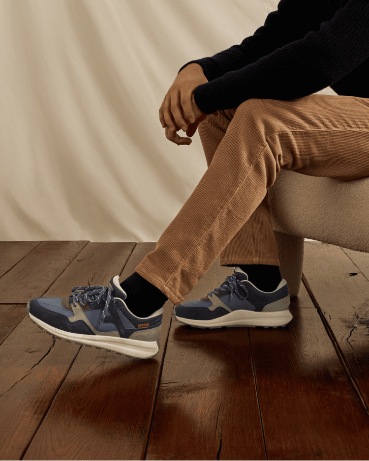 Runnings bleu marine & kaki