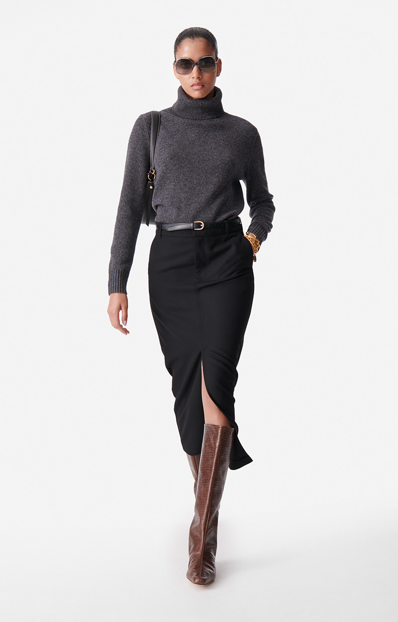 Jupe Denna En Viscose Mélangée