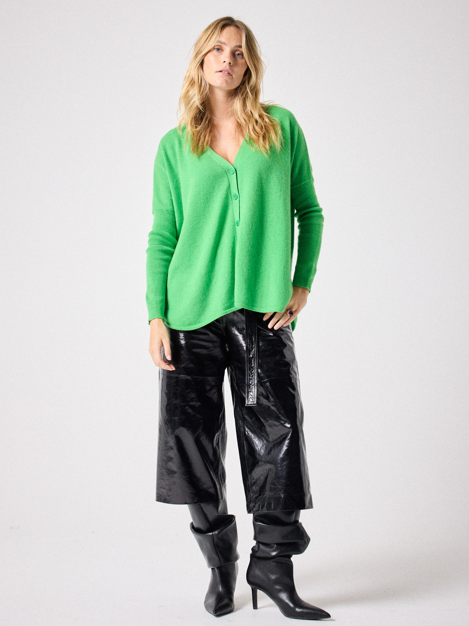 Pull poncho cachemire Alicia TREFLE