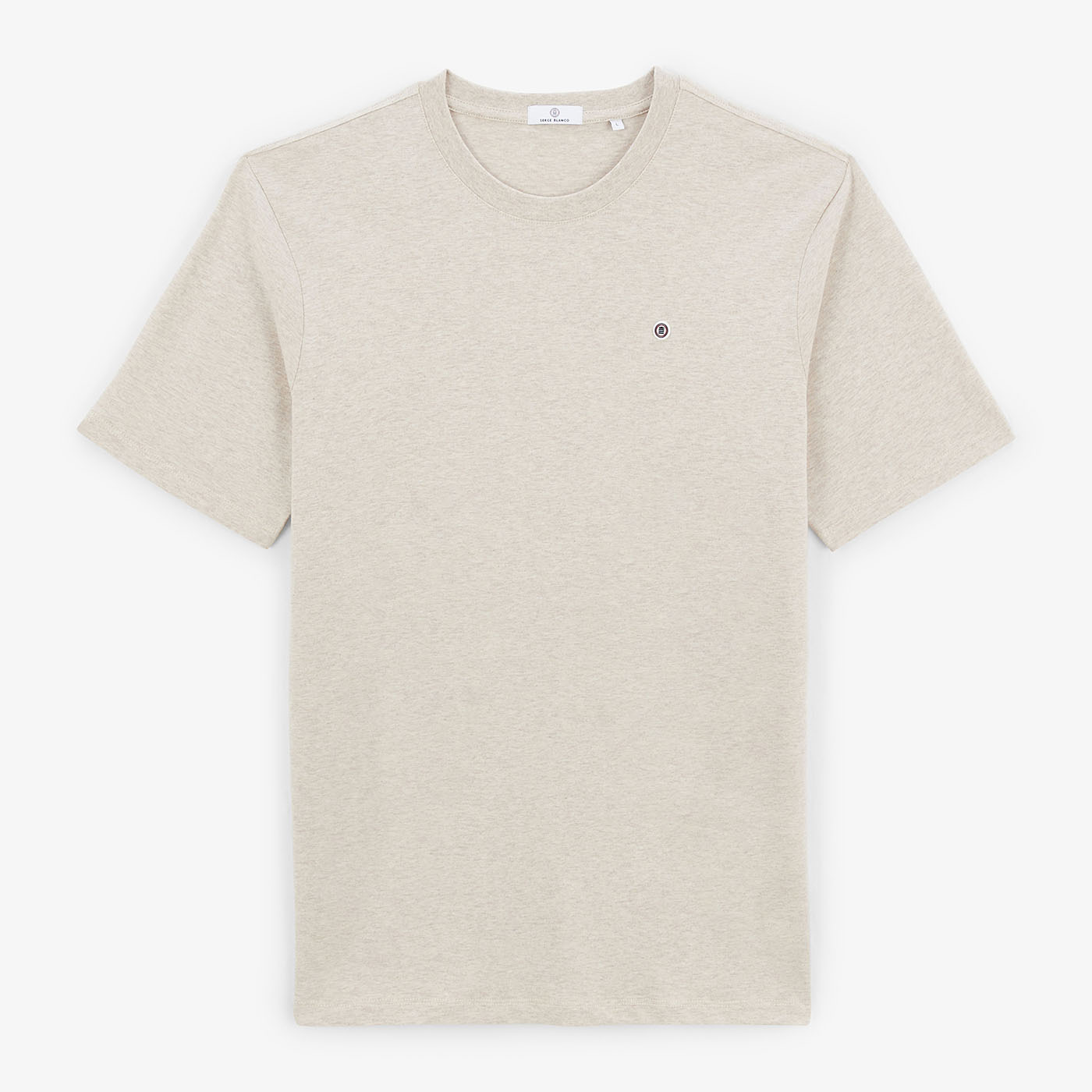 T-shirt manches courtes Theo beige chiné