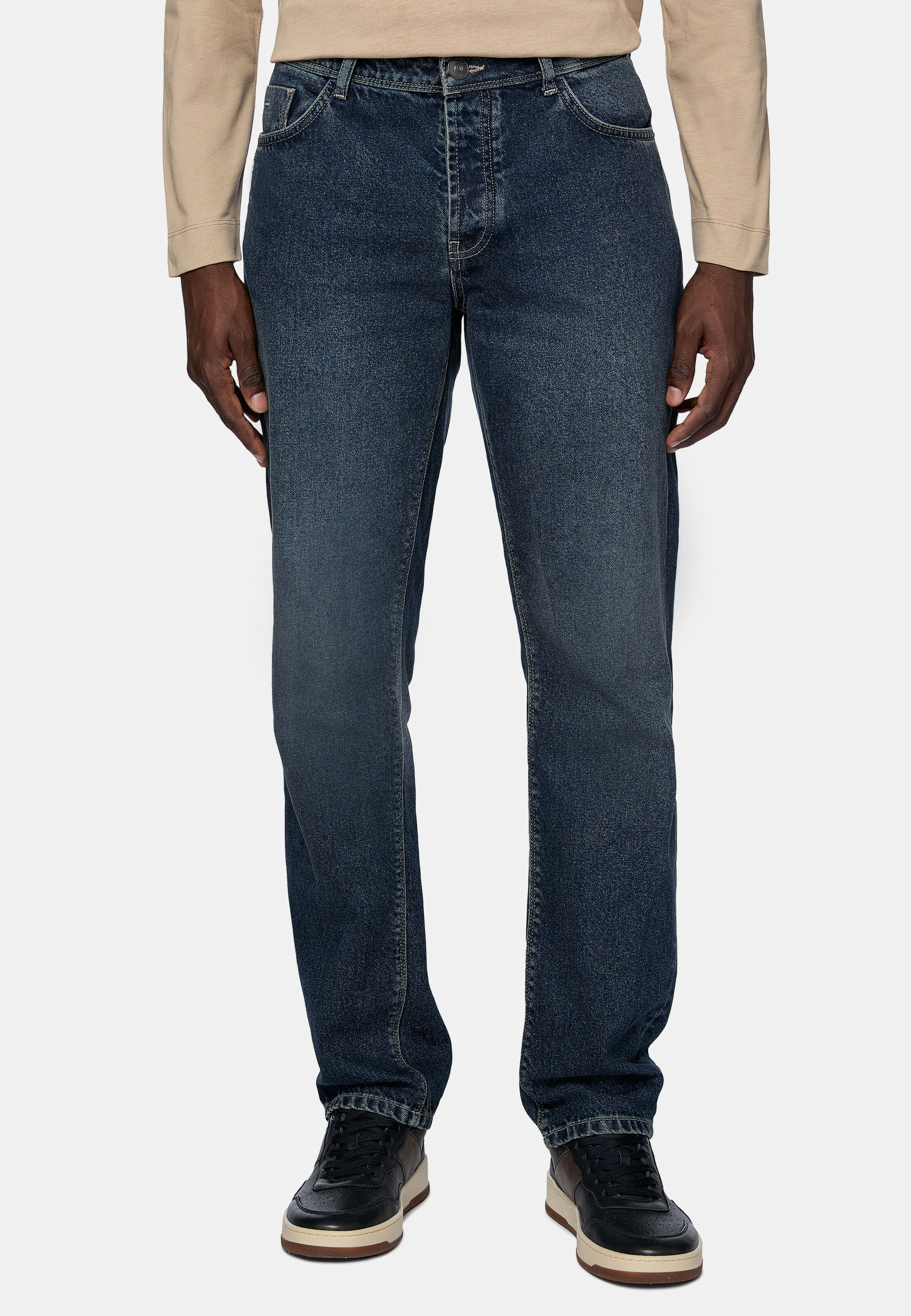 Jean En Denim Extensible Bleu Foncé