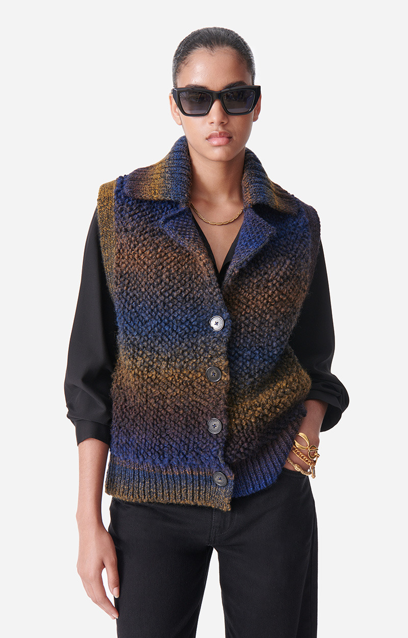 Gilet Sans Manches Dilda En Laine Mélangée