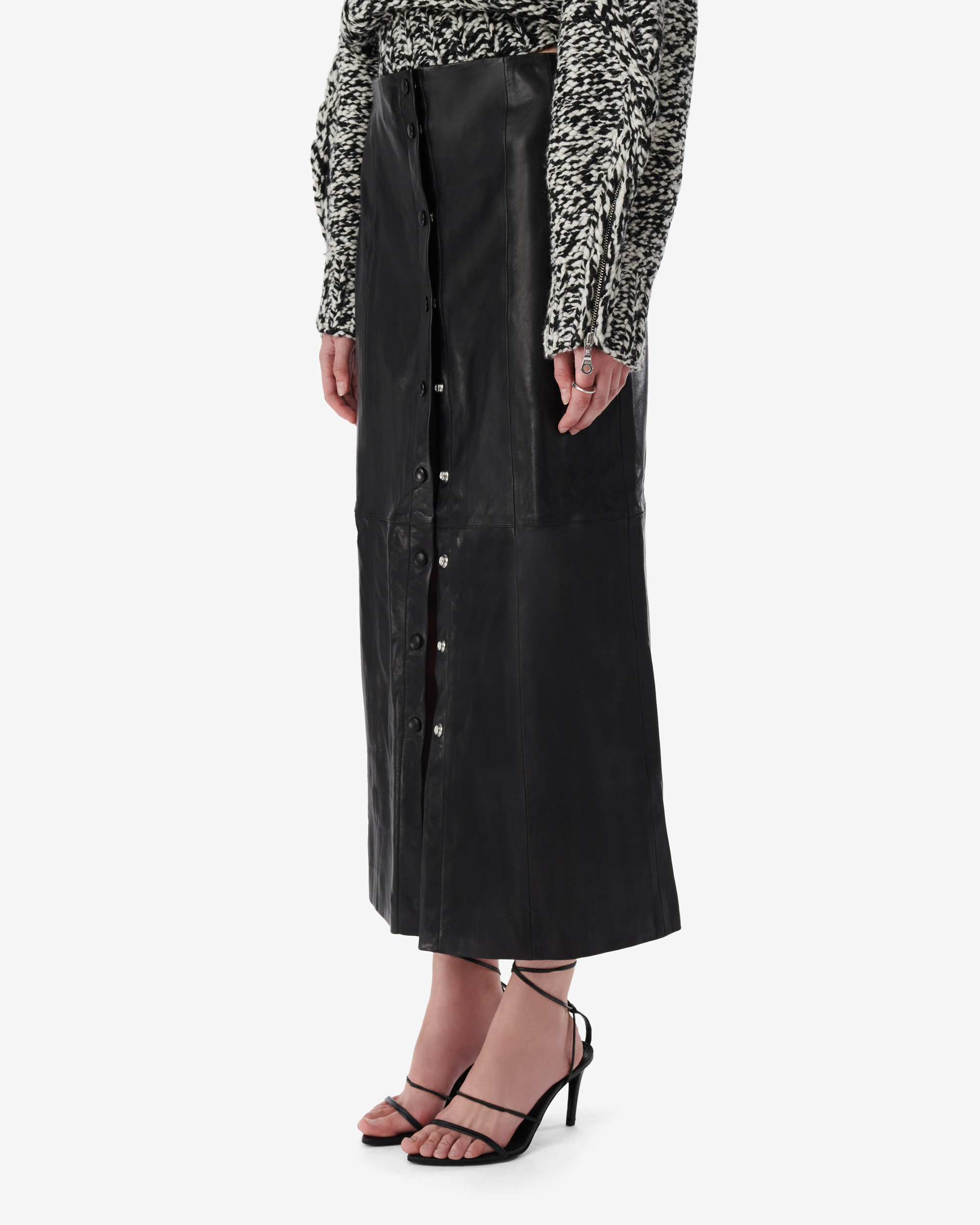 Jupe Longue En Cuir Thalie