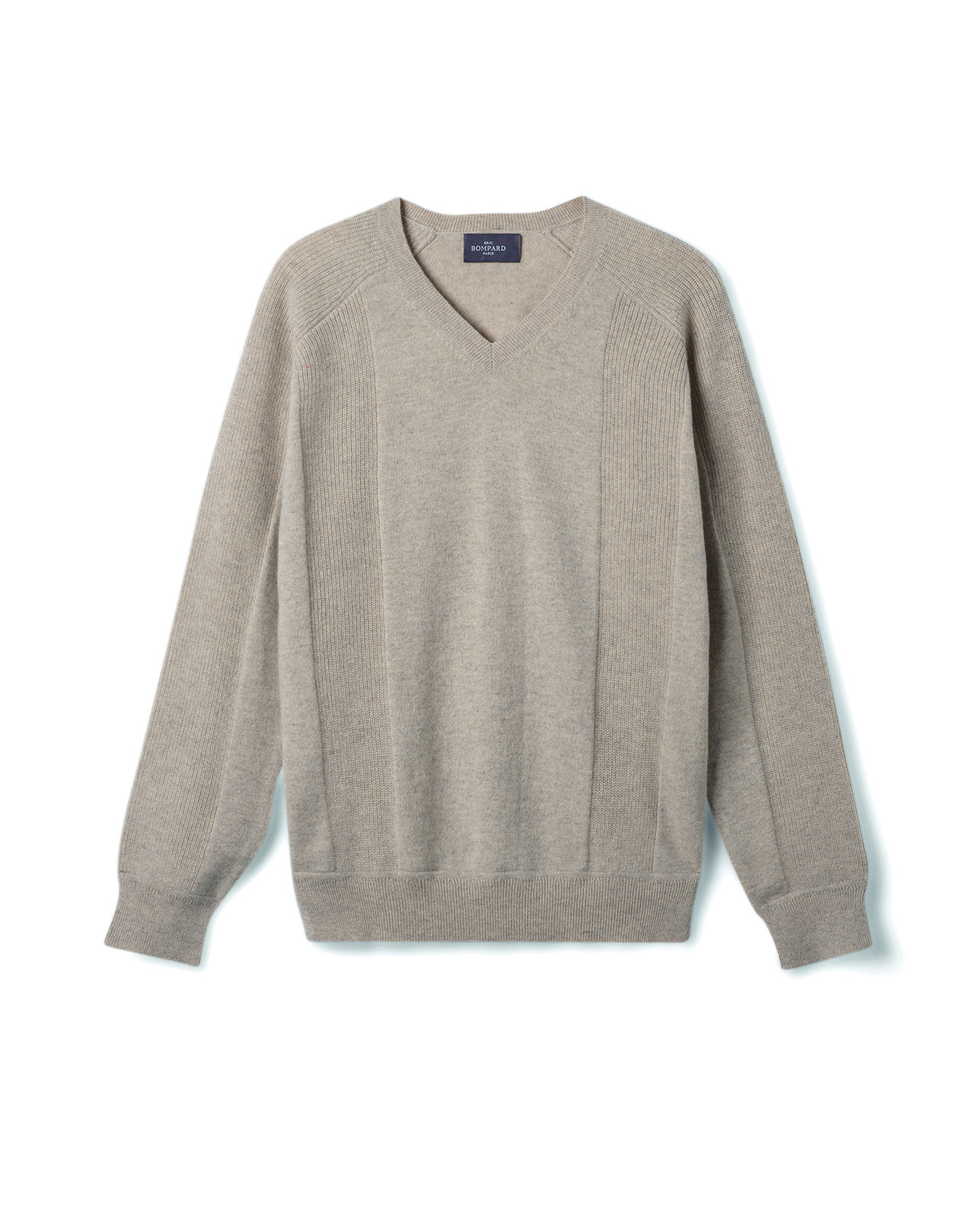 Pull V détails en côtes - Homme - AVOINE