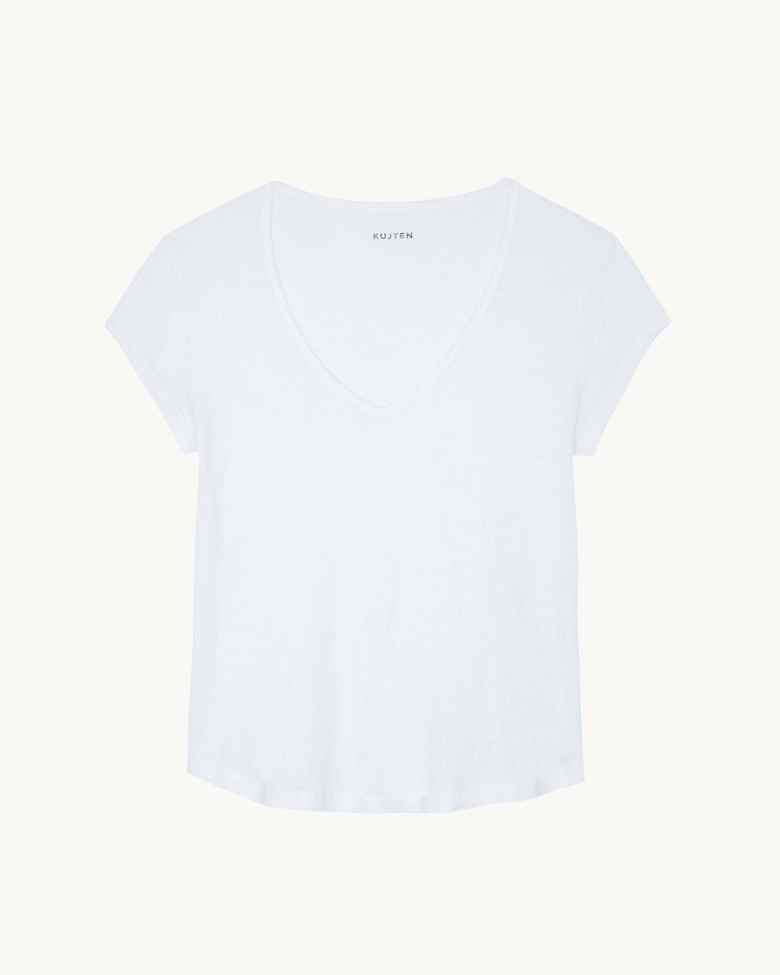 T-Shirt Kaly T-Shirt Col V Manches Courtes Lin