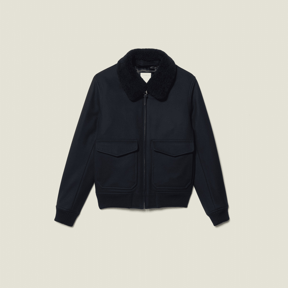 Blouson aviateur col mouton