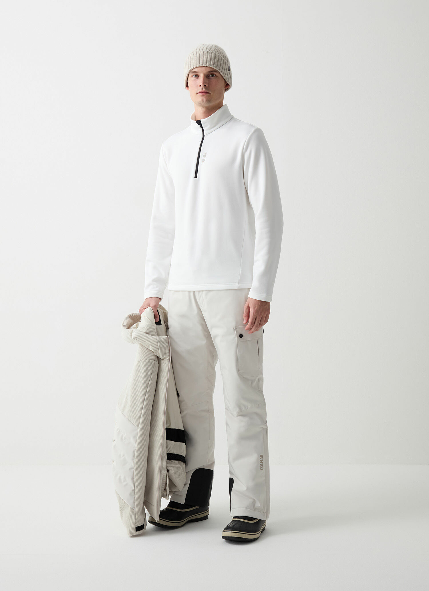 Polaire de ski stretch avec demi-ouverture zippée