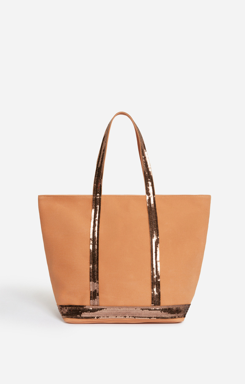 Cabas M En Toile En Laine Vierge Mélangée