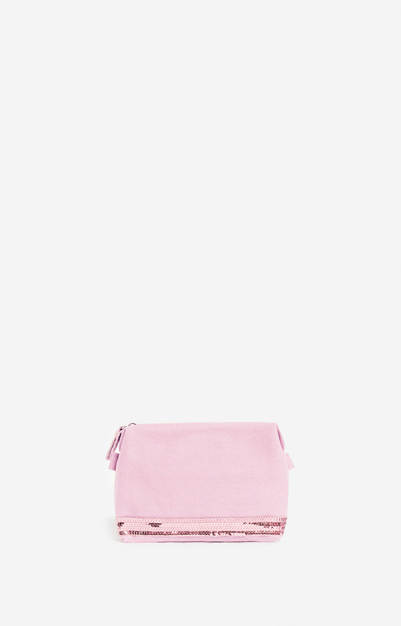 Petite Trousse Zipée En Toile & Sequins