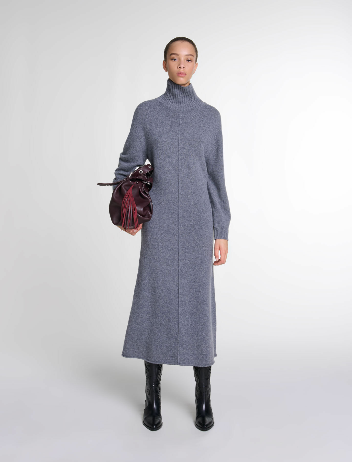 Robe longue en maille