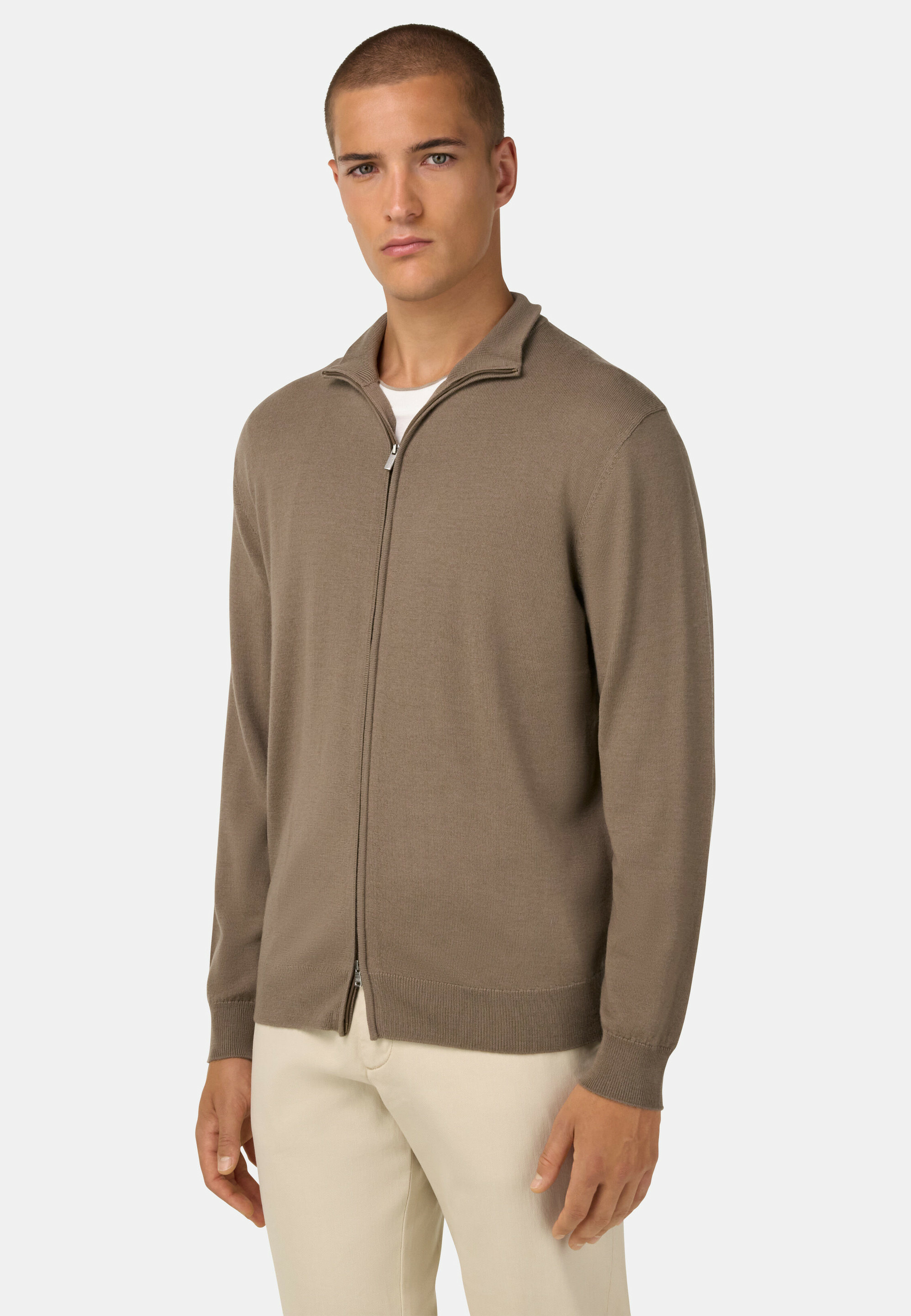 Pull Full Zip En Laine Mérinos