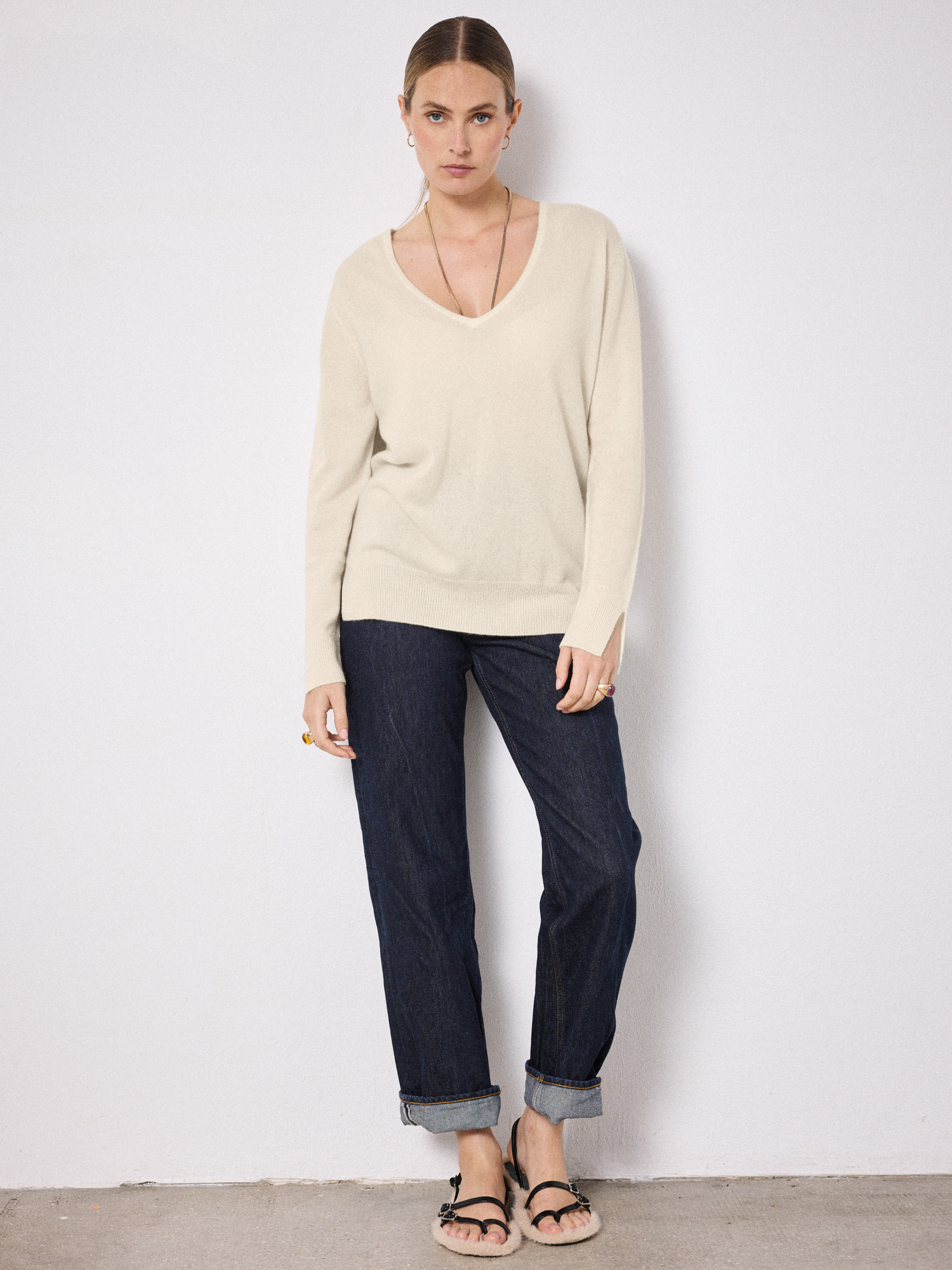 Pull cachemire Leopoldine ECRU